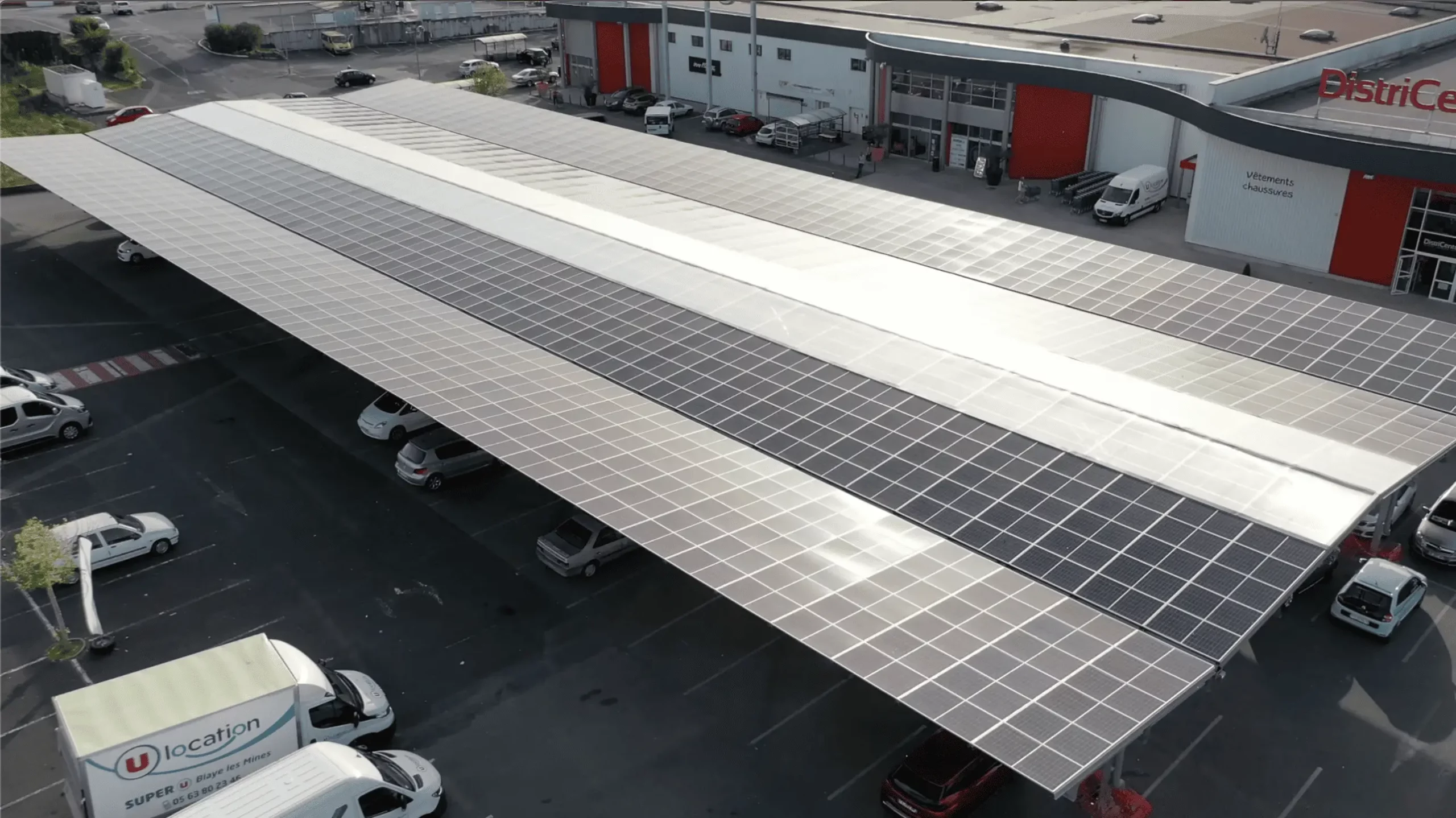 Ombrières solaires Blaye-les-Mines Developp'Sun