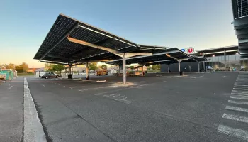 Ombrières solaires Developp'Sun au Super U de Caussade