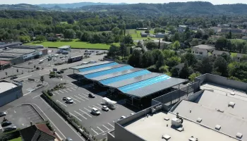 Ombrières parking Leclerc Biars Developp'Sun